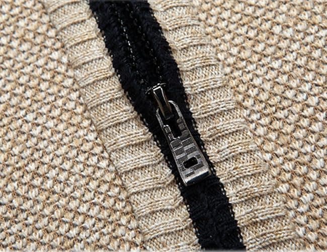 Yeokou Men's Casual Slim Full Zip Thick Knitted Cardigan Sweaters with Pockets thumbnail 5