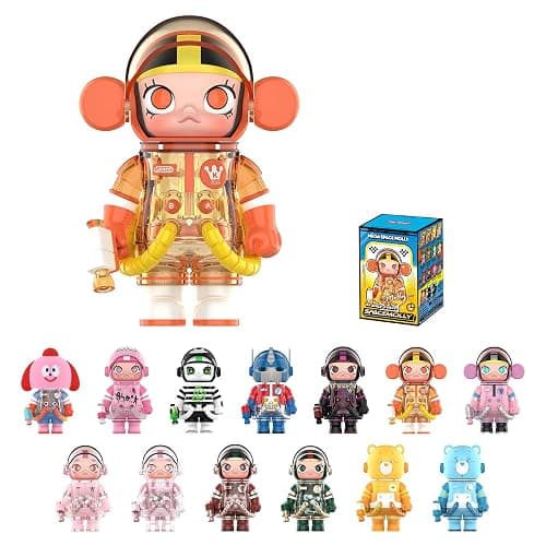 POP MART MEGA Space Molly 100% Series4 Blind Box Figures, Random Design Action Figures Collectible Toys Home Decorations, Holiday Birthday Gifts for Girls and Boys, Single Box - Image 1