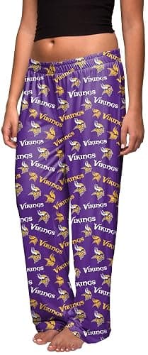 FOCO Minnesota Vikings NFL Women's Scatter Pattern Pajama Lounge Pants thumbnail 2