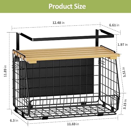 GGIU Magnetic Shelf for Fridge: Fruit Potato and Onion Storage Bin - Magnetic Spice Rack for Refrigerator & Kitchen Counter - Pantry Organizers and Storage thumbnail 3