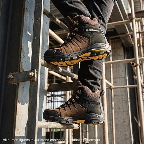 SUREWAY Men’s 6" Waterproof Soft/Steel Toe Work Boots - EH-Rated, Oil & Slip Resistant thumbnail 3