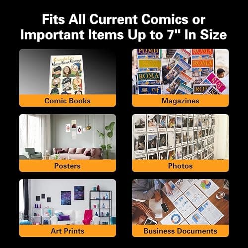 10ct Current Comic Book Toploaders - Modern Comic Book Top loaders, Crystal Clear Regular Comic Book Topload, Premium PVC Comic Book Holder, Crystal Clear Protection for Display, Storage, Collection thumbnail 7