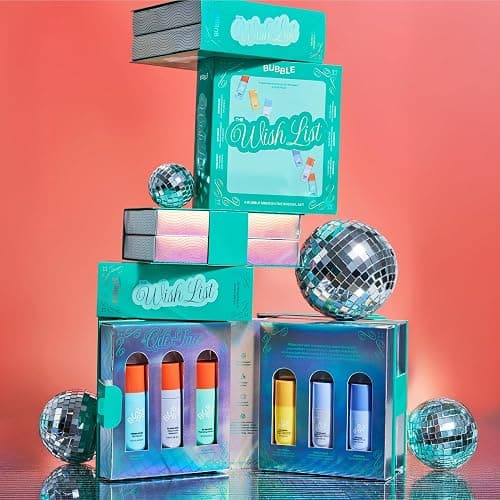 Bubble Skincare The Wish List Mini Skincare Essentials Gift Set - Includes Gel Cleanser, Vitamin C & Hyaluronic Serum, Eye Cream, Water Cream & Face Moisturizer - Travel Size Skin Care (6 Count) thumbnail 2