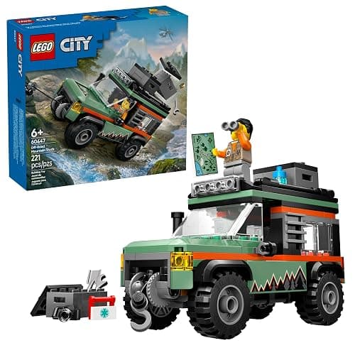 LEGO City Off-Road 4x4 Mountain Truck Toy - Building Toy Set for Kids, Boys and Girls, Ages 6+ - Fun Gift Idea for Birthdays and Holidays - with Adventurer Minifigure and Accessories - 60447 - Image 1