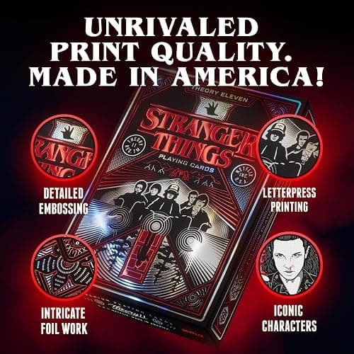 theory11 Stranger Things Premium Playing Cards, Poker Size Standard Index thumbnail 4