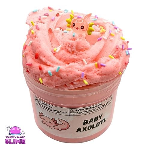 Baby Axolotl Slime – 8oz Cloud Slime, Bubblegum Scented, Soft & Stretchy Slime, ASMR Sensory Toy, Non-Sticky & Fluffy, for Kids & Adults, Great for Birthdays thumbnail 5