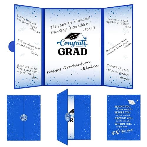 Vlipoeasn Blue 2026 Graduation Party Decorations 2026 College/High School Graduation Decorations Party Supplies, Class of 2026 Congrats Grad Backdrop Banner Signature Book thumbnail 6