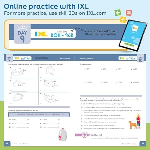 Summer Bridge Activities 5th to 6th Grade Workbooks All Subjects, Middle School Books With Math, Language Arts, Reading Comprehension, Science, Social Studies, Fitness, Flash Cards, and More thumbnail 6