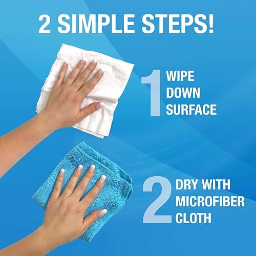 MiracleWipes for Glass, Disposable and Streak Free Cleaning Wipes for Mirrors, Windows, Kitchen, Home, and Auto- (60 Count (Pack of 1)) thumbnail 4