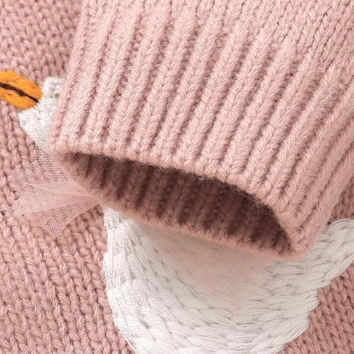 DovFanny Baby Toddler Girl Boy Cardigan Warm Sweater Knitted Long Sleeve Jumpers Cozy Coats Clothes with Cute Goose thumbnail 6