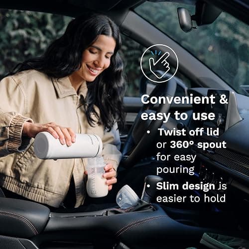 Baby Brezza Portable Warmer – 3X Faster Baby Bottle Warming - Travel Breastmilk and Formula Warmer - Safe, Even Heating - Up to 9oz - No Adapters, Black thumbnail 6