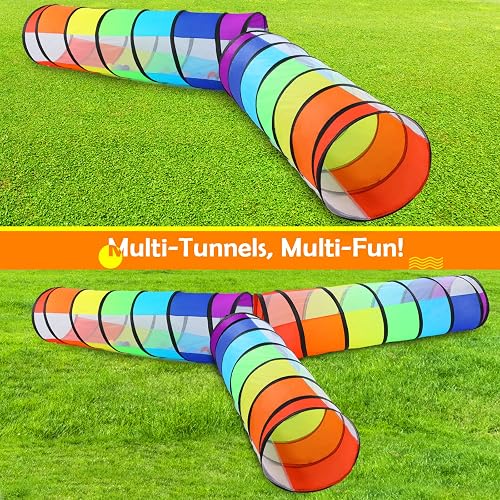 Moncoland Kids Play Tunnel Tent for Toddlers, Colorful Pop Up Crawl Toy Baby Children or Dog Cat with Breathable Mesh, Collapsible Gift Boy Girl Indoor Outdoor Games thumbnail 7