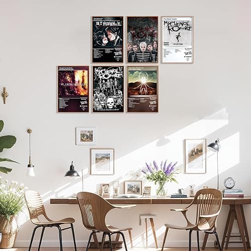 ETULLE My Chemical Romance Poster Rock Band Album Cover Posters for Room Aesthetic HD Print Music Wall Art Girl and Boy Teens Dorm Decor Set of 6 8in x 12in Unframed thumbnail 4