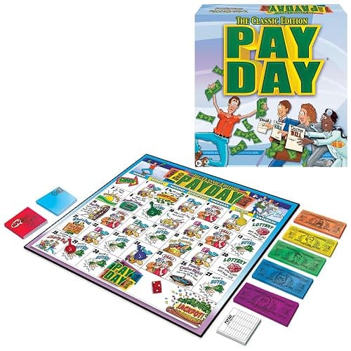 The Game of Pay Day with Popular 1970's Artwork by Winning Moves Games USA, Where Players Make and Spend Money for Fun, for 2-4 Players, Ages 8+ thumbnail 2