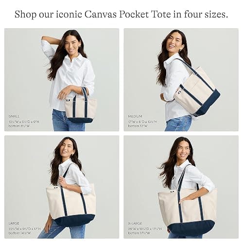 Lands' End Open Top Canvas Tote Bag thumbnail 2