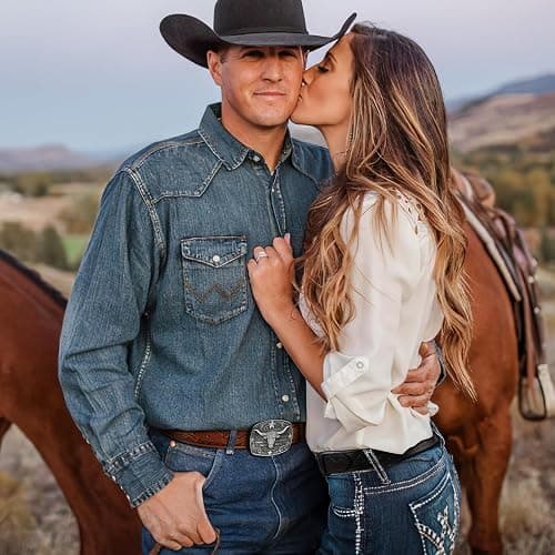 SANSTHS Western Cowboy Belts for Men Women, Mens Western Belt Bull Buckle Country Belt Cowboy Leather Belt for Jeans thumbnail 5