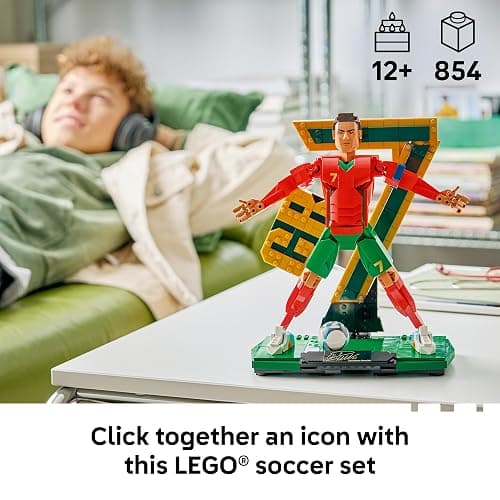 LEGO Editions Cristiano Ronaldo – Soccer Legend - Building Set for Boys & Girls, Ages 12+ - Collectible Soccer Gift with Plaque - Kids Bedroom or Shelf Decor - 43016 thumbnail 2