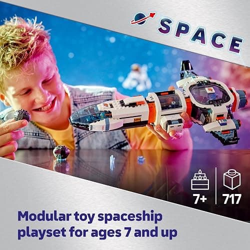 LEGO City Modular Galactic Spaceship Toy - Buildable Space Toy for Kids, Boys and Girls, Ages 7+ - Includes 4 Astronaut Minifigures & Alien Figure - Gift Idea for Birthdays and Holidays - 60446 thumbnail 2