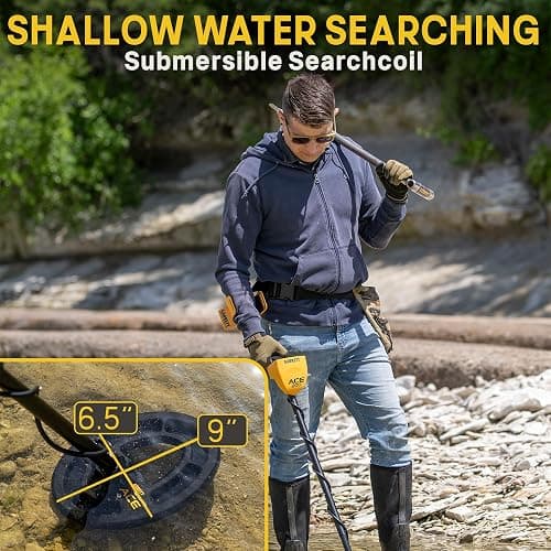 Garrett ACE 200 Metal Detector for Adults and Kids, Made in USA, Waterproof Search Coil thumbnail 5