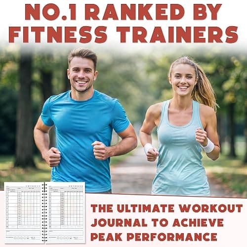 Workout Planner for Daily Fitness Tracking & Goals Setting - A5 Size, 6” x 8”, Peachy Pink - Improved Thicker Cover - Men & Women Personal Home & Gym Training Diary - Log Book - by Workout Log Gym thumbnail 2