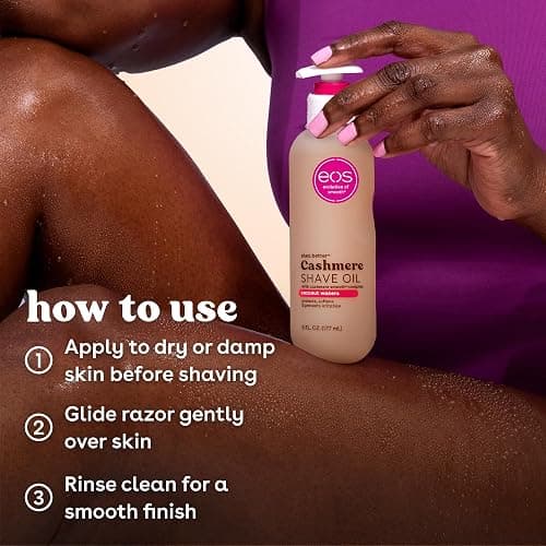 eos Cashmere Shave Oil – Coconut Waters, Moisturizing Shave Oil with Shea Butter & Glycerin, Helps Prevents Irritation & Razor Burn, Vegan, 6 fl oz thumbnail 5