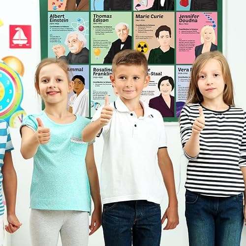 Decorably 12 Famous Mathematicians Posters for Classroom, 11x14in Educational Matte-Laminated for Elementary and High School - for Hallways, Bulletin Boards, Home Study Room thumbnail 2