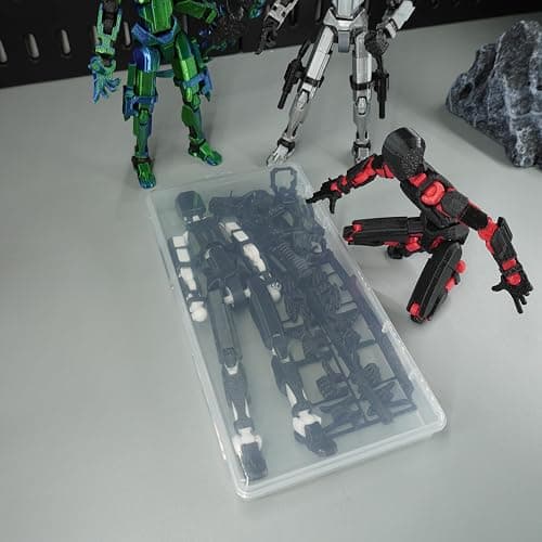 Nemoro Pre-Assembly 3D Printed 5.54'' Stick Robo 13 Action Figure, Multi-Jointed Tian13, Articulated T13 Desktop Decoration,12 in 1 d13 Accessories Best Birthday Festival Gift (Blue red) thumbnail 7