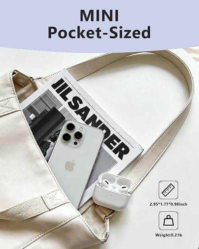 Miady 2-Pack Mini Portable Charger Built-in Connector Compact Battery Pack | 5000mAh PowerBank丨Not for Android丨Lightweight丨for Travel丨Compatible with iPhone 14/13 Series丨Flight-Safe丨18Wh丨Black+White thumbnail 4