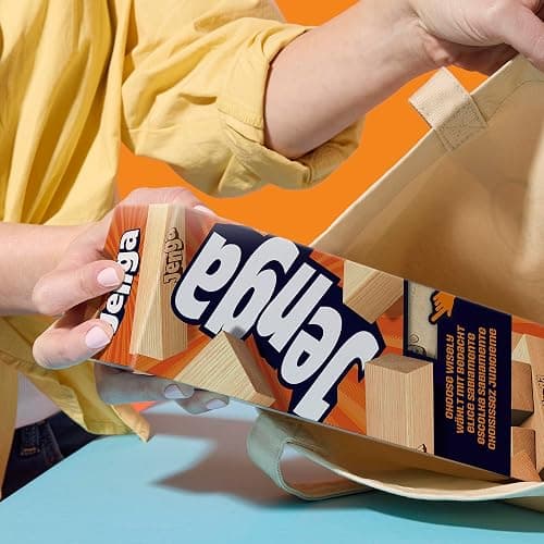 Hasbro Gaming, Jenga con Dado Digitale, Gioco di Impilamento, Ideale per Famiglia e Amici, per Bambini e Bambine dai 6 Anni in Su, Contiene 54 Mattoncini in Legno, per 1 o Più Giocatori thumbnail 7
