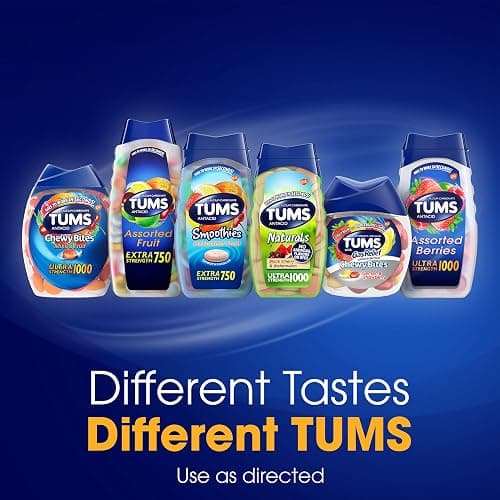 TUMS Extra Strength Assorted Berries Antacid Tablets for Heartburn Relief, 96 count thumbnail 11