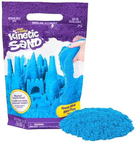 Kinetic Sand 2lb Blue, Moldable Play Sand Sensory Toys, Ages 3+ | Squish, Mold, Shape & Flow, Resealable Bag for Easy Storage, Creative Open-Ended Play, Birthday Gifts for Kids - Image 1