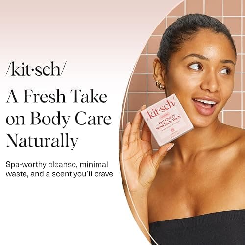 Kitsch Cleansing Tart Cherry Soap Bar with Refreshing Scent - Eco-Friendly Body Wash Women Love - Cherry Solid Bar Soap for Daily Use - Silicone, Sulfate and Paraben Free, Made in USA - 4oz thumbnail 2