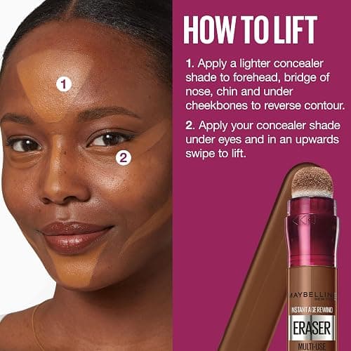 Maybelline Instant Age Rewind Eraser Dark Circles Treatment Multi-Use Concealer, 148, 1 Count (Packaging May Vary) thumbnail 7