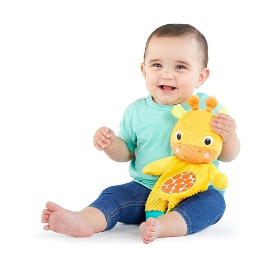 Bright Starts Snuggle & Teethe BPA-free Crinkle Teething Plush Baby Toy - Giraffe thumbnail 3