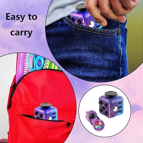 3 Pcs Fidget Toys, Fidget Toys For Kids, Fidget Cube, Infinity Cube, For Adults & Kids, Silent Plastic Fidgets With Multiple Manipulation Features thumbnail 6