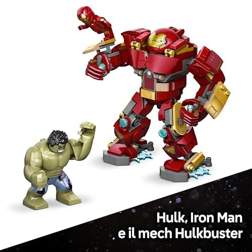 LEGO | Marvel Battaglia Epica: Hulkbuster vs. The Hulk - Giocattolo dei Supereroi con 2 Action Figure e Minifigure di Iron Man - Idea Regalo per Bambini da 9 Anni in su Fan degli Avengers - 76343 thumbnail 8