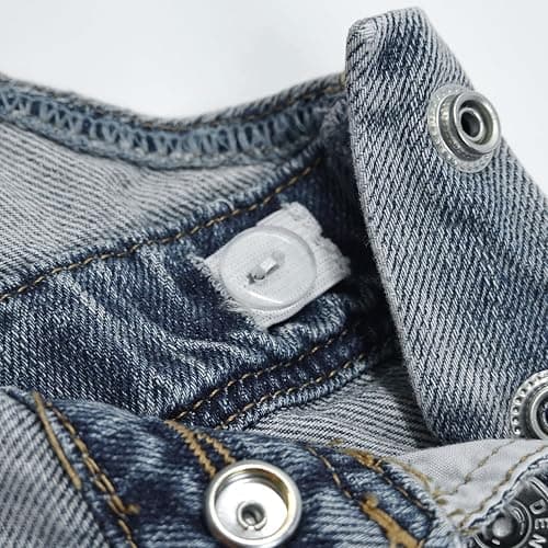 KIDSCOOL Girls Denim Overalls, Little Big Wide-Leg Jean Dungarees Pants | Breathable Soft Cotton Denim,Baggy Overalls,Loose Fit Jeans Jumpsuit , Overall Flare Pants for Teens thumbnail 4