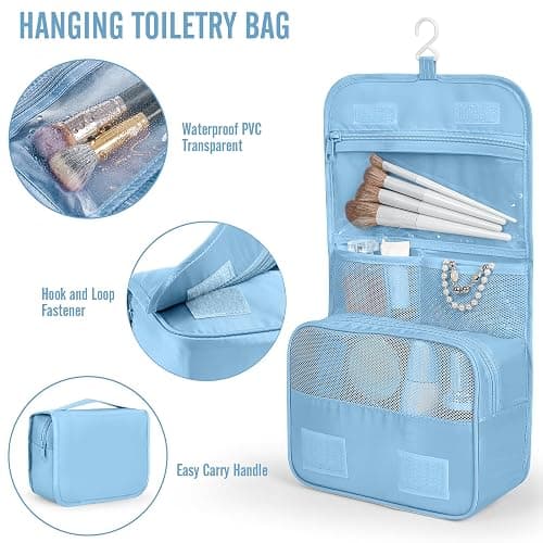Veken 8 Set Packing Cubes for Travel Essentials, Suitcase Organizer Bags in 4 Sizes, Carry-On Luggage Accessories with Large Laundry & Hanging Toiletry Bag, Must-Have for Airplane, Road Trip & Camping thumbnail 3