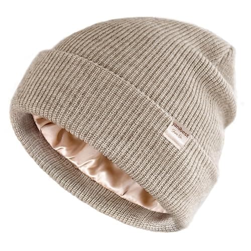 YANIBEST Beanie Hat for Women Men Satin Lined Beanie Hats Winter Hat Womens Cuffed Beanies Knit Skull Cap Warm Ski Hat Unisex - Image 1