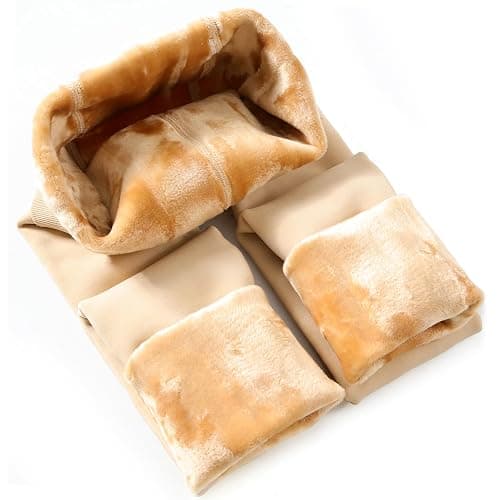 CHRLEISURE Women's Fleece Lined Tights - Fake Sheer Warm Pantyhose Thick Winter Leggings - Image 1