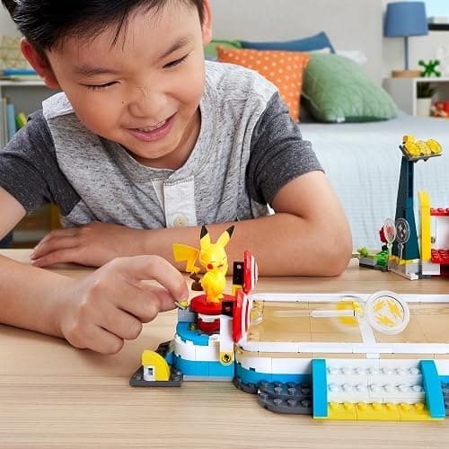 MEGA Pokémon Building Toys Set Training Stadium with 1101 Pieces, 5 Poseable Characters and Battle Play, for Kids thumbnail 4