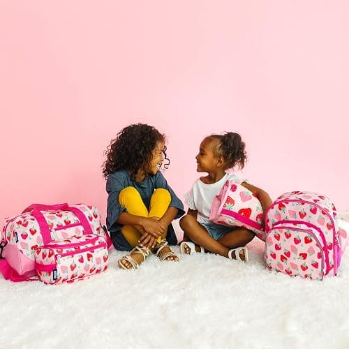 Wildkin Kids Overnighter Duffel Bag – Carry-On Size, Ideal for School & Sleepovers – Strawberry Patch thumbnail 2