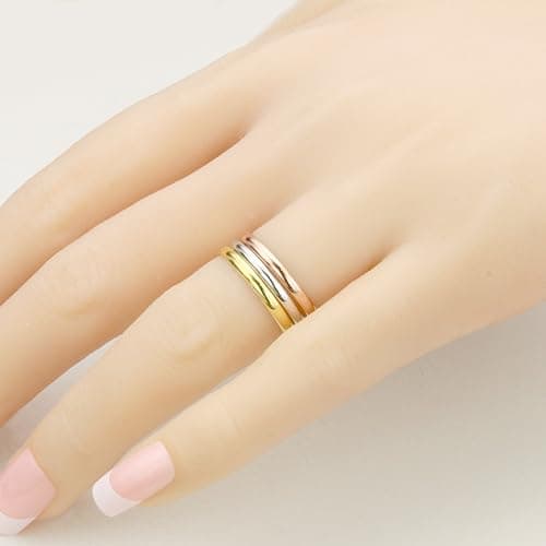 10K White/Yellow/Rose Gold 2MM Round Dome Wedding Band Ring thumbnail 3