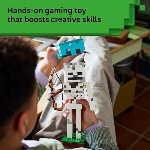 LEGO Minecraft The Skeleton 21594 | Building Toys for Boys & Girls, Ages, 10+, Display for Bedroom, 502 pieces, Gift for Gamers thumbnail 4