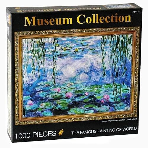 Moruska Water Lilies by Claude Monet Jigsaw Puzzle 1000 Piece Art Puzzles for Adults Museum Collection Famous Paintings - Image 1