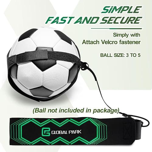 Global Park Soccer Trainer Adjustable Waist Belt - Football Training Equipment Aid for Ball Control, Passing & Shooting, Kick Throw Trainer Solo Practice Volleyball, Rugby for Kids Adults at Home thumbnail 4