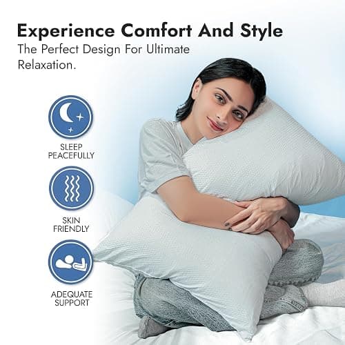Adam Home Premium Pillows 4 Pack Hotel Quality with Breathable Cover – Bouncy Side Sleeper Pillow for Neck and Shoulder Pain – Quick Rebound & Dust Proof Hotel Pillows, Made in UK, (48x74 cm) thumbnail 6