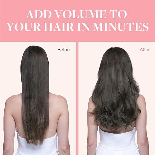 GOO GOO Clip in Hair Extensions Real Human Hair, Remy Human Hair Extensions Clip ins for Women, Natural Human Hair, 18inch 120g 7Pcs, 1C Mocha Brown thumbnail 5