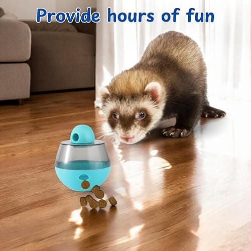 Homedy Crafts Ferret Treat Ball Interactive Toy Balls for Small Animal, Enrichment Toys Ferrets Dry Food Ball for Ferrets Guinea Pig Rat Chinchilla Hedgehog Bunny, Pet Ferret Accessories (XL, Wiggle) thumbnail 6