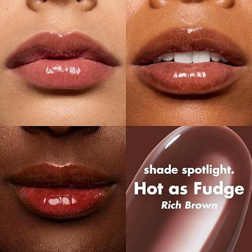 e.l.f. Glow Reviver Lip Oil, Nourishing Tinted Lip Oil For A High-shine Finish, Infused With Jojoba Oil, Vegan & Cruelty-free, Hot As Fudge thumbnail 4